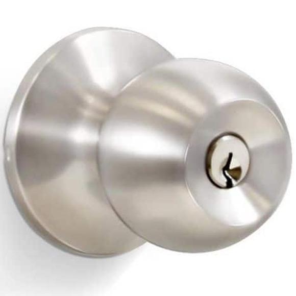 Premier Lock Stainless Steel Entry Door Knob with 2 KW1 Keys, NIB - Picture 2 of 6